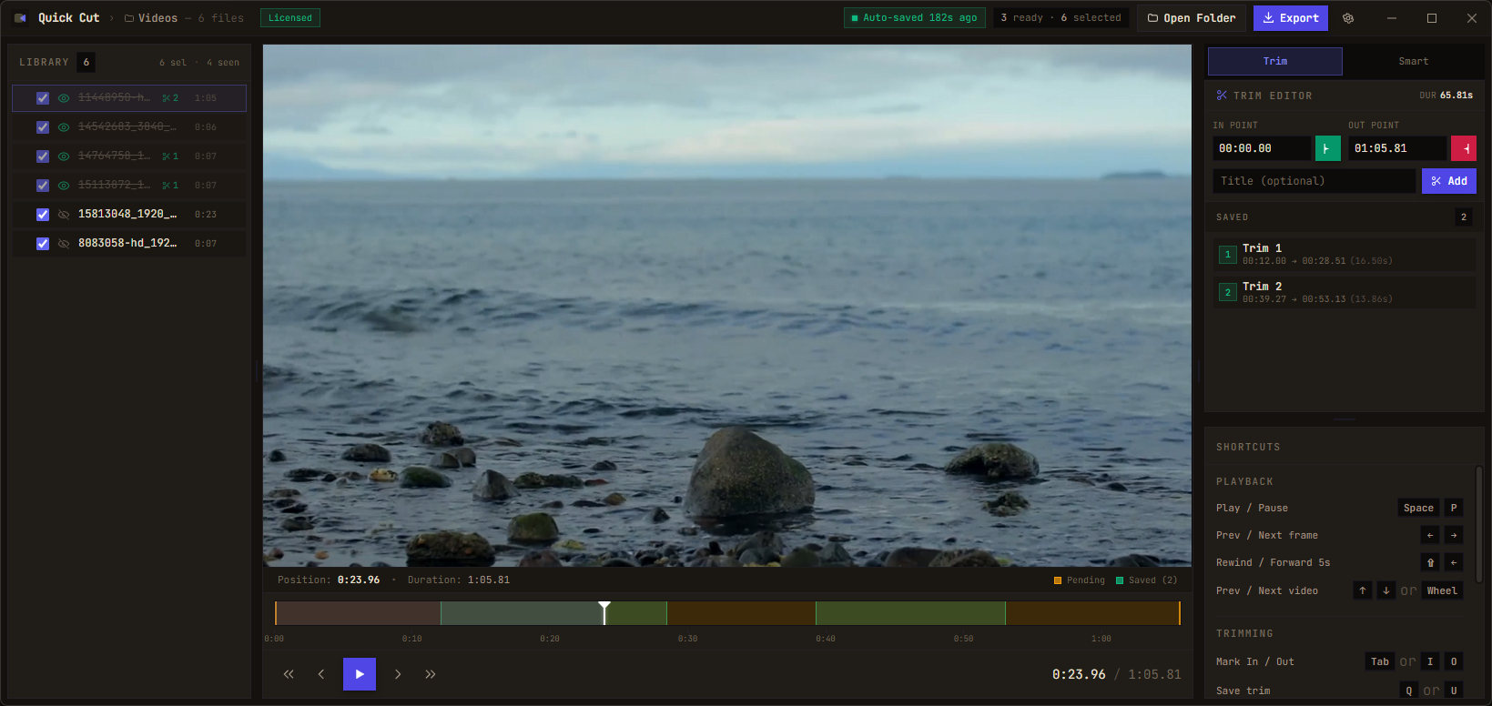 Video Quick Cut Editor